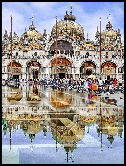 Photo:  Basilica in St Marks Square in Venice, Italy 